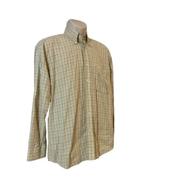 Alan Flusser Mens Multicoloured checked Shirt Size Medium - Picture 2 of 8